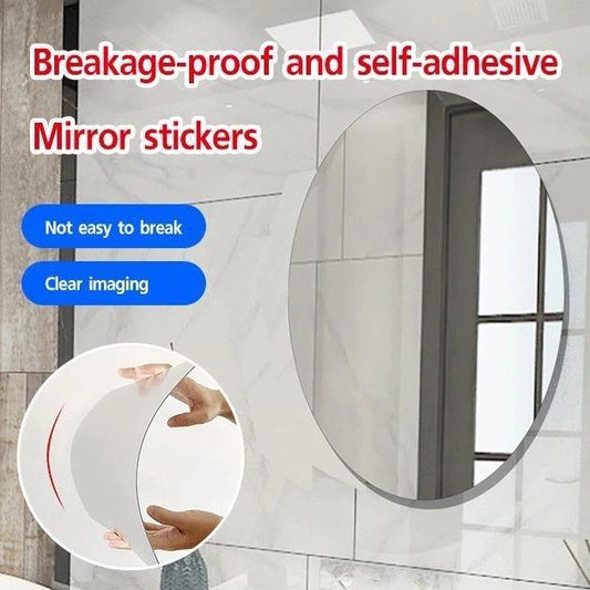 Self-Adhesive Mirror Silver 300x200mm Easy Install