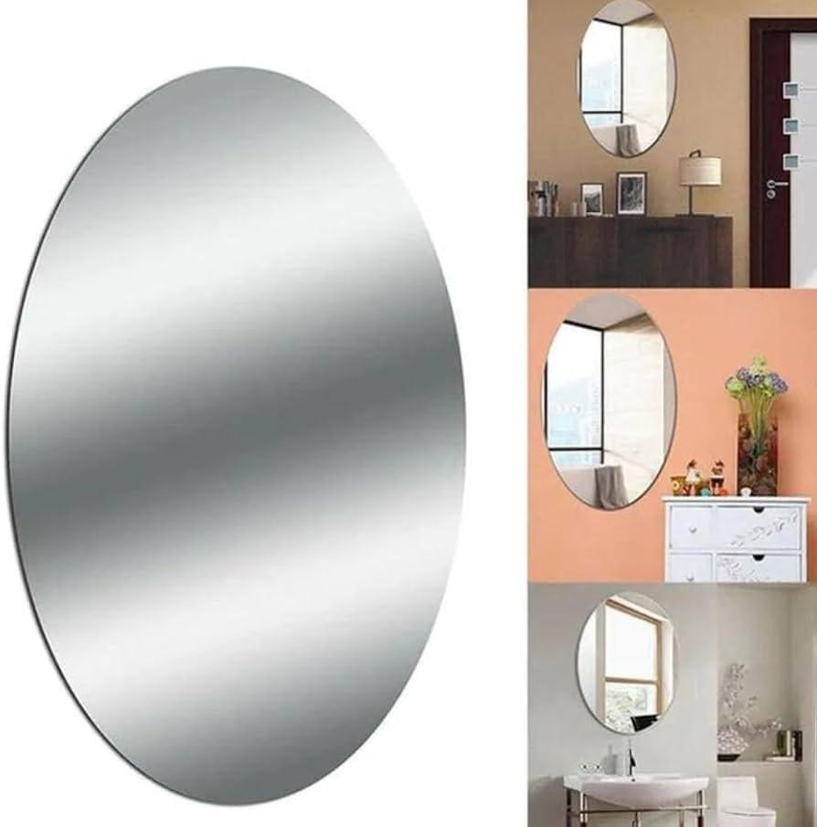 Self-Adhesive Mirror Silver 300x200mm Easy Install