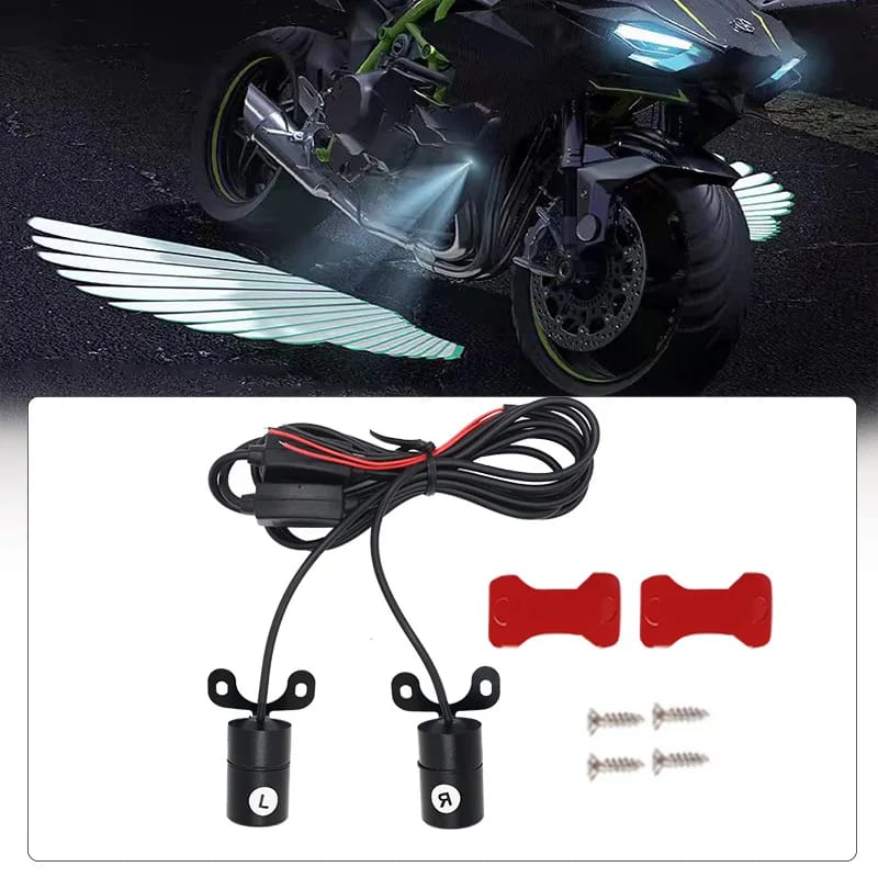 Angel Wing Light Dynamic Projection Lamp Universal Car Rear View Mirror Side Mirror (2 Pcs) - Blue