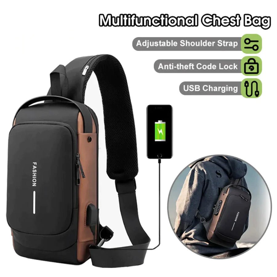 UrbanShield Anti-Theft Crossbody Bag – Secure Travel Edition