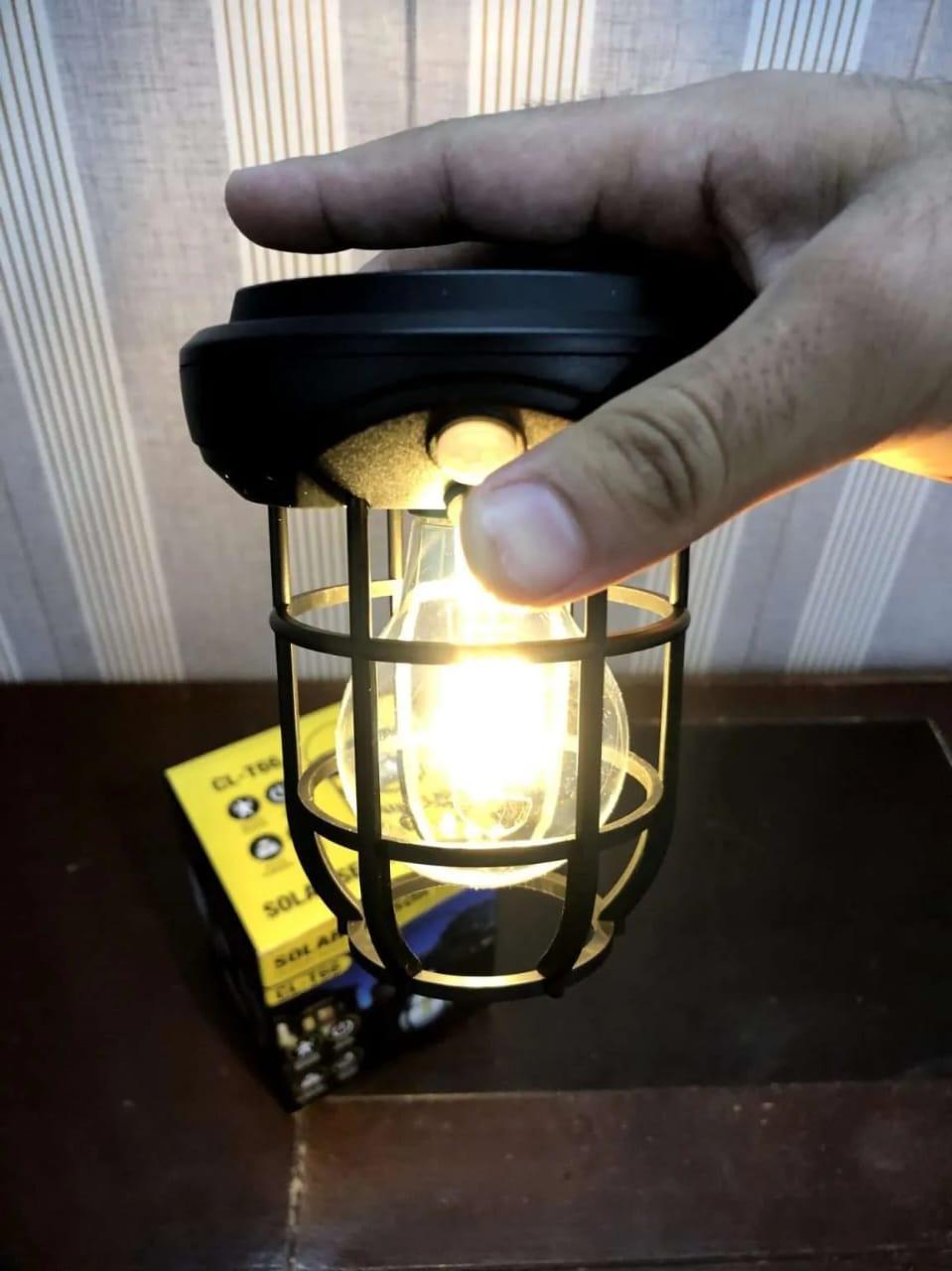 Motion Sensor Solar Lamp Black Outdoor Night Light