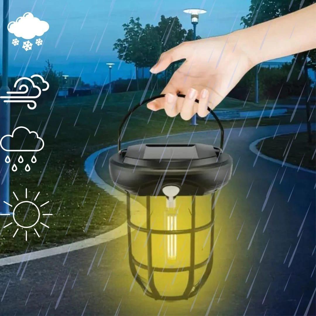 Motion Sensor Solar Lamp Black Outdoor Night Light