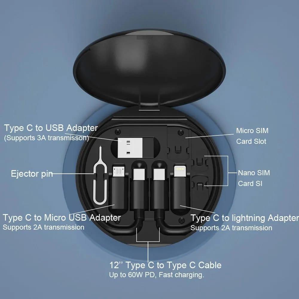 Premium 60W PD Charging Kit Black ABS