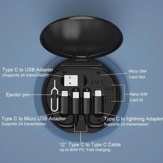 Premium 60W PD Charging Kit Black ABS